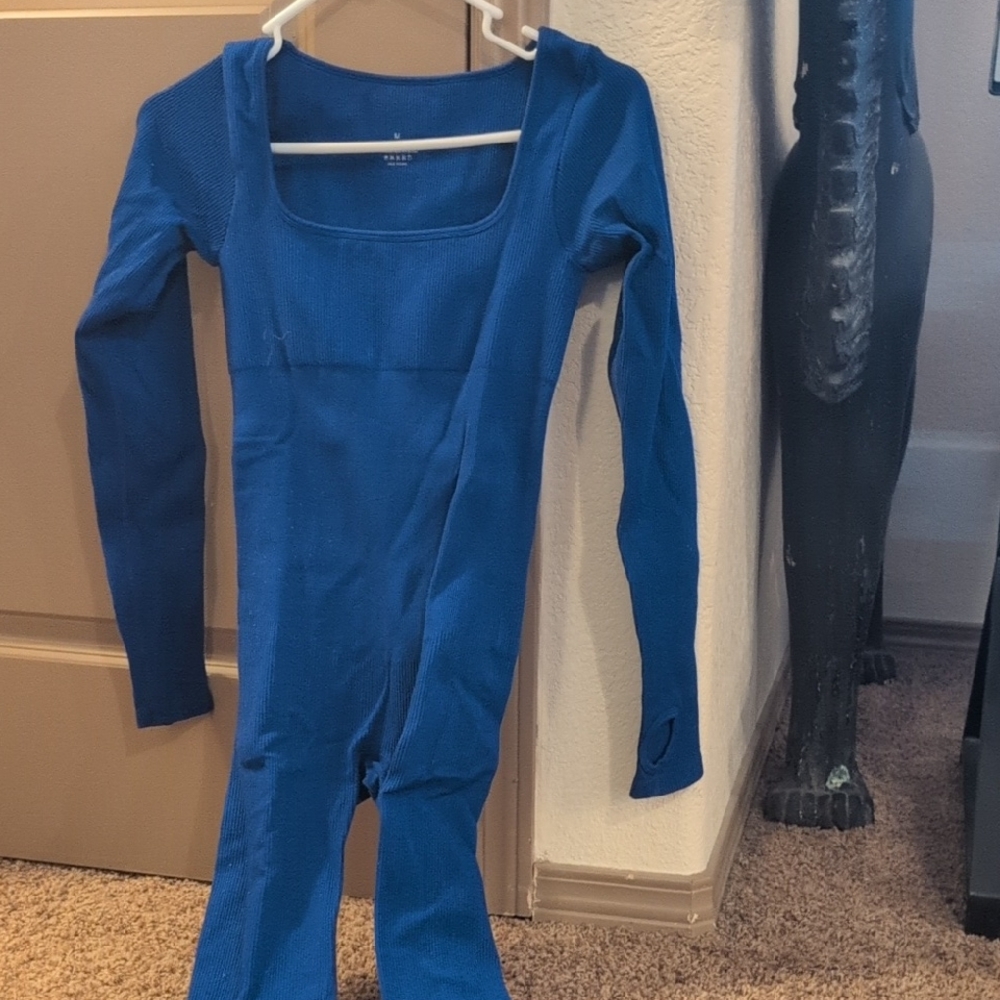 Blue One-Piece Thermal Romper